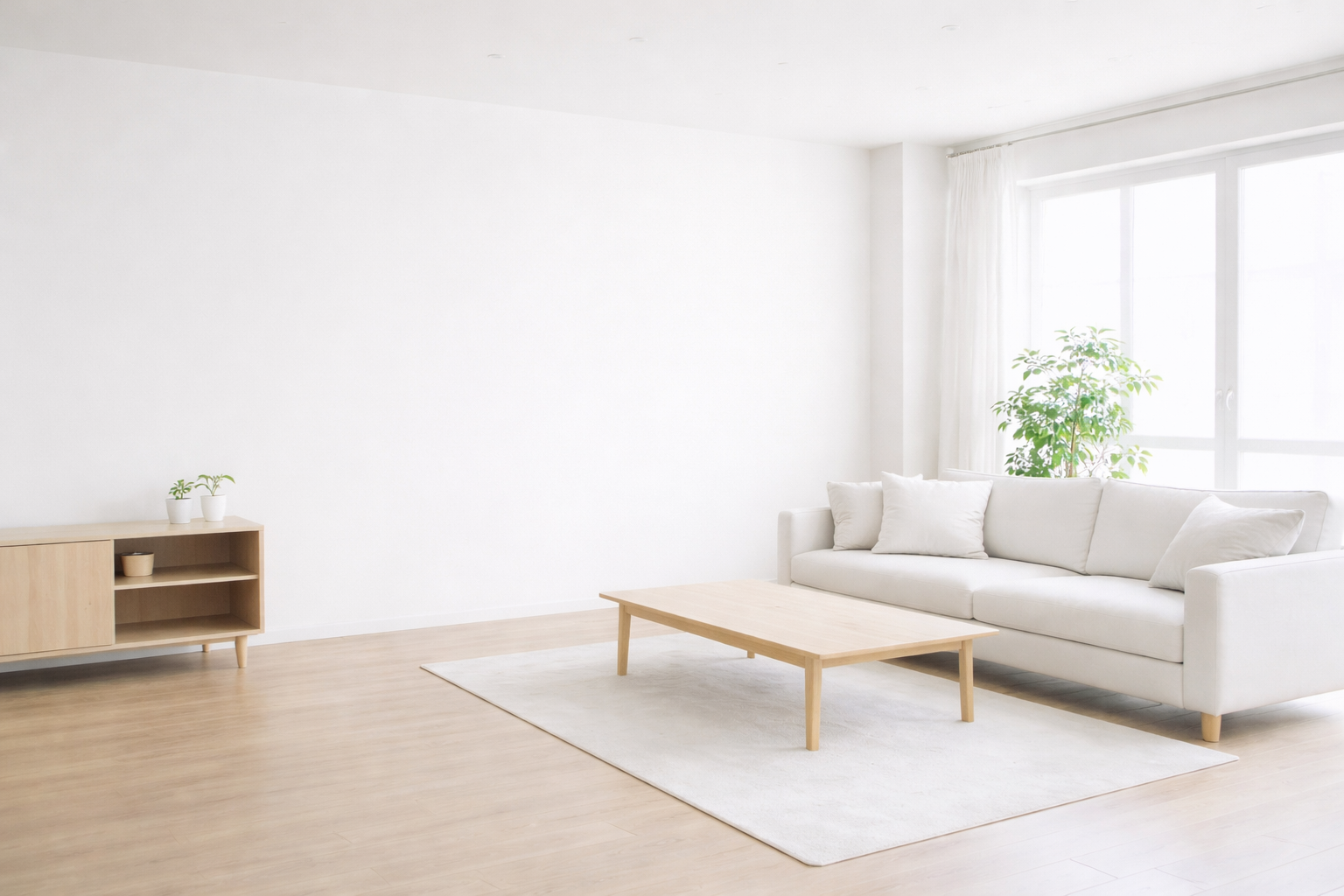 明るいリビング